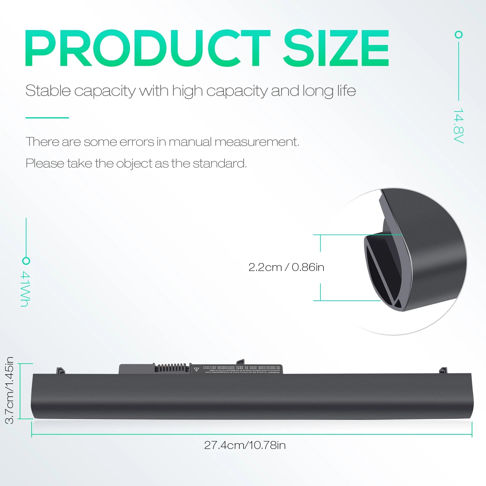 4 Cell Battery For HP OA04 0A04 740715-001 HSTNN-LB5S HSTNN-LB5Y HSTNN-PB5Y 41Wh