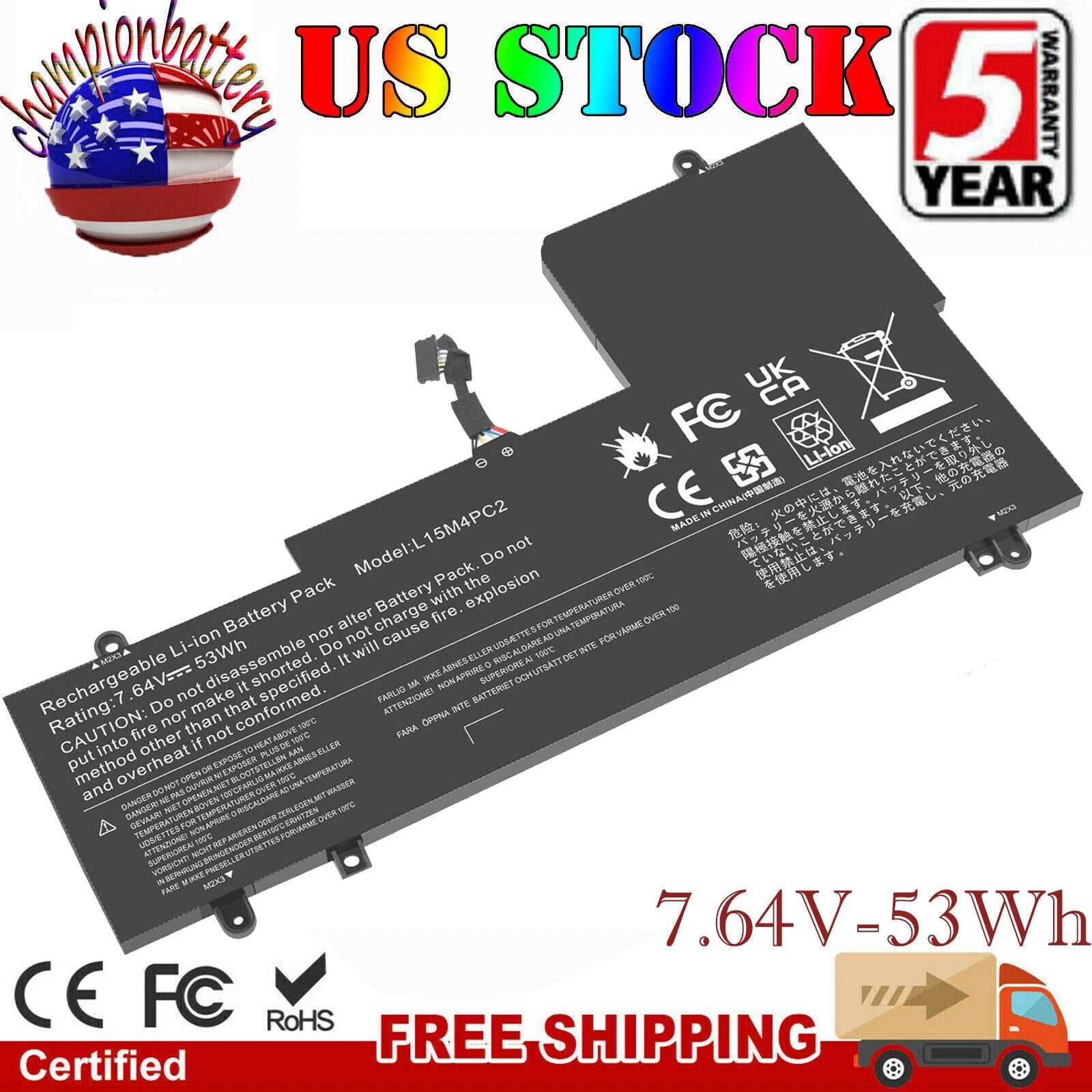 L15M4PC2 Battery For Lenovo Ideapad Yoga 710-14IKB 710-14ISK 710-15IKB 710-151KB