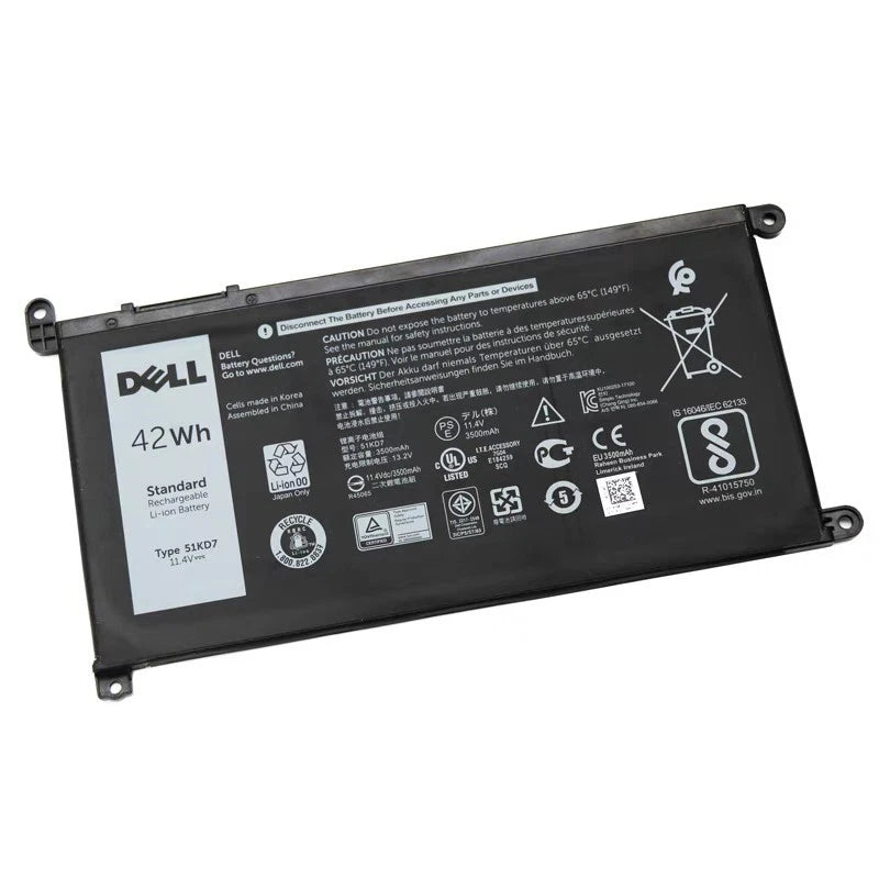Genuine Dell Chromebook 3100 3180 3189 5190 3181 42wh Battery 51KD7 YWD3C OEM