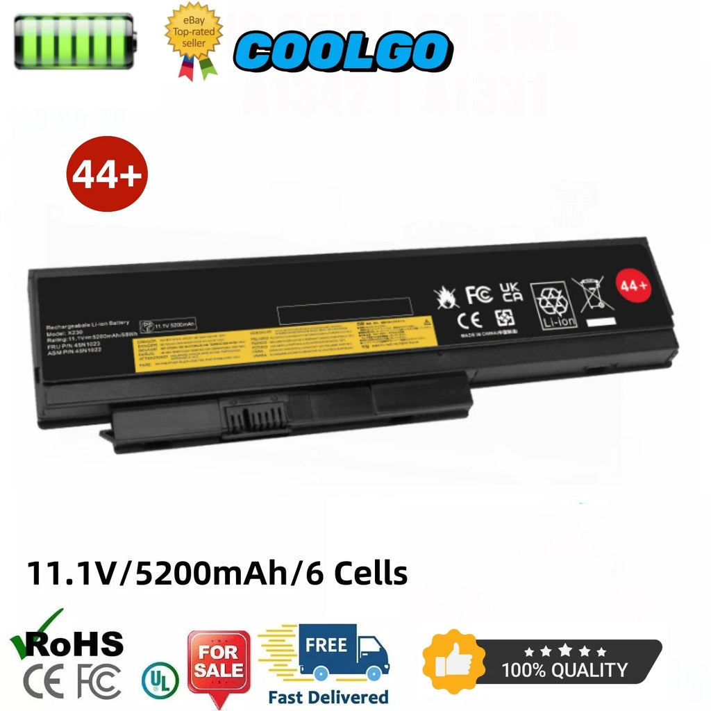 44+ 6 Cell 58Wh For Lenovo X230 X220 Battery ThinkPad X230i X220i 45N1027 45N102