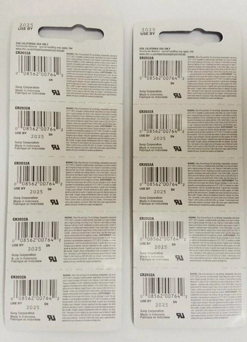 **FRESHLY NEW**10x SONY CR2032 Lithium Battery 3V Exp 2028 Pack 10 pcs Coin Cell