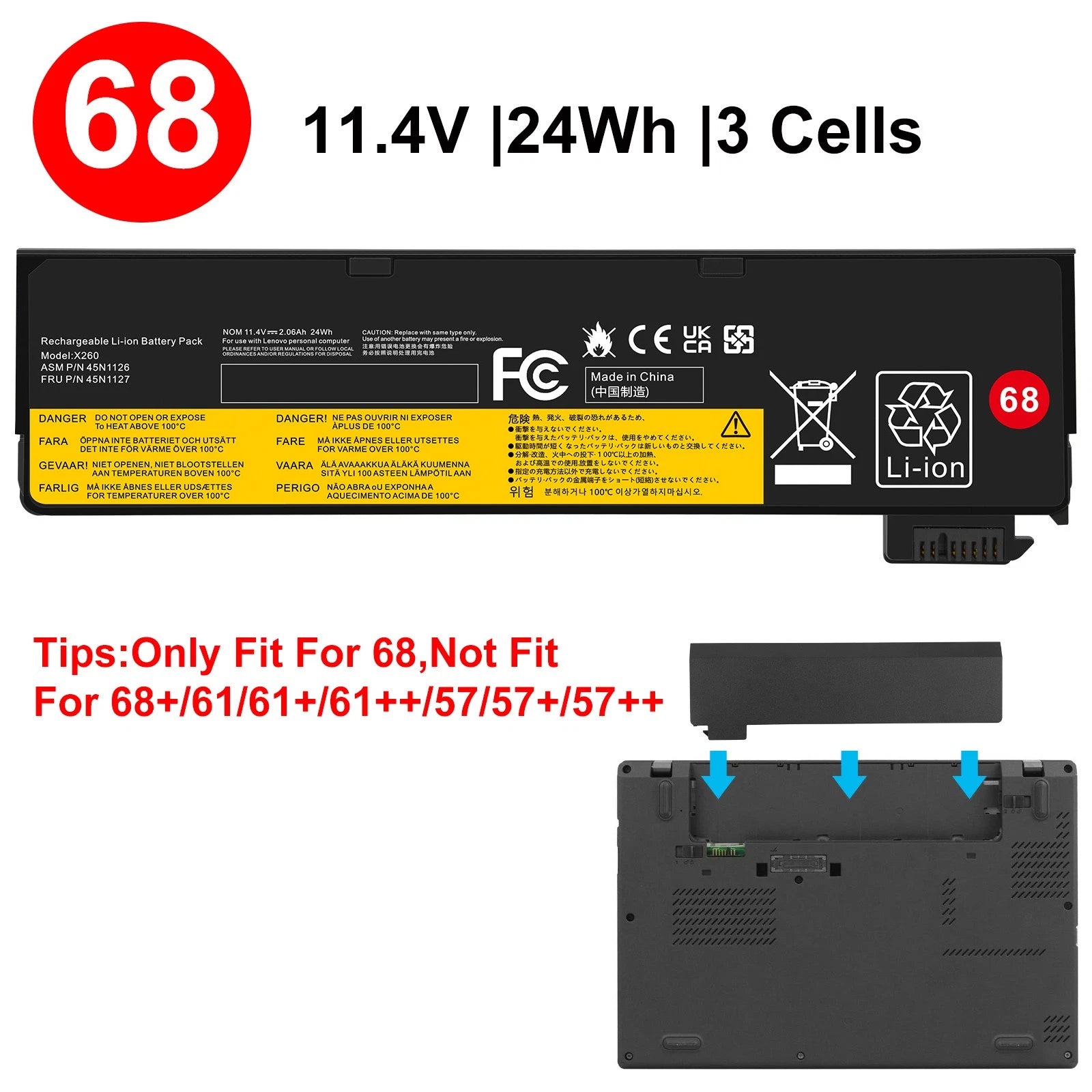 Battery For Lenovo L450 L460 T440s T440 T450 T450s T460 T550 T560 P50S W550s US