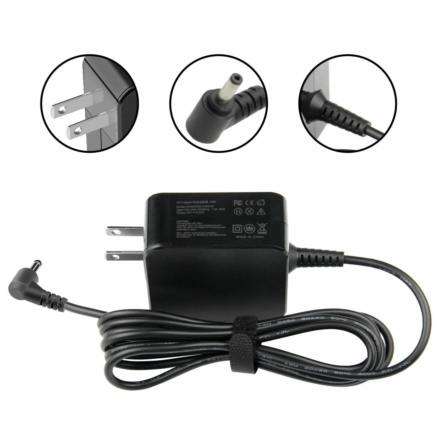 45W AC Adapter Charger For Lenovo ADLX45NDC3A ADLX45NCC2A ADL45WCC ADL45WCD US