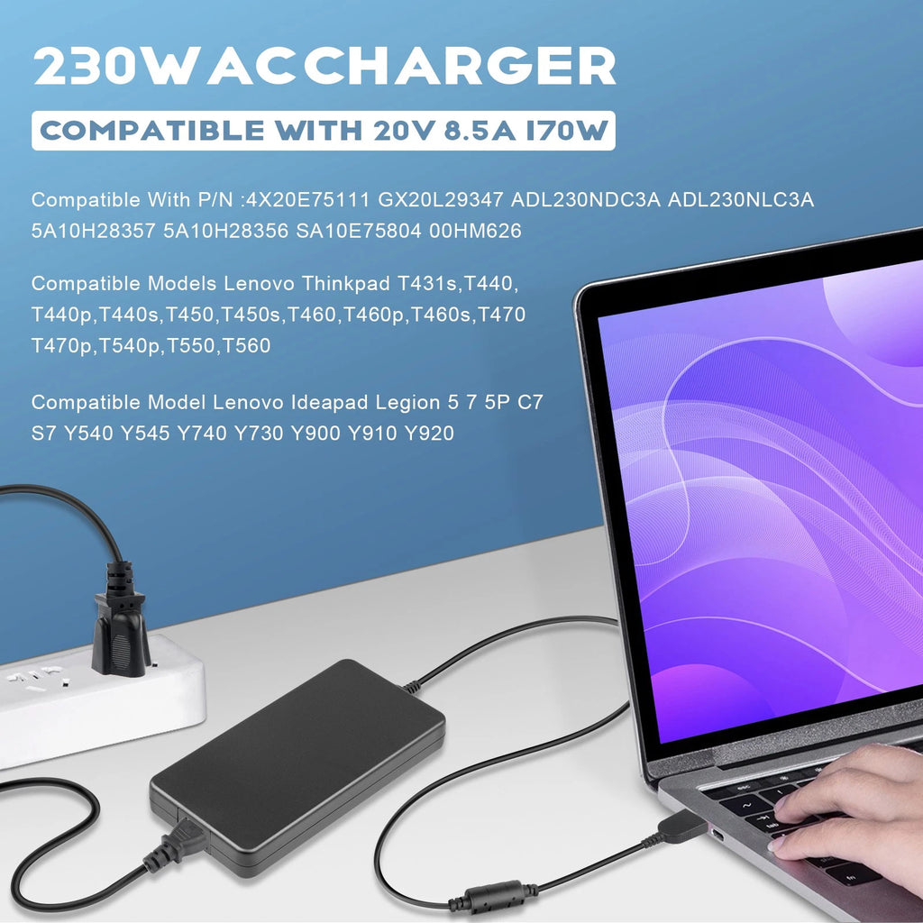 230W AC Adapter Charger for Lenovo Thinkpad T15g P16 Gen 1 P40 P50 P50s P50 P51s