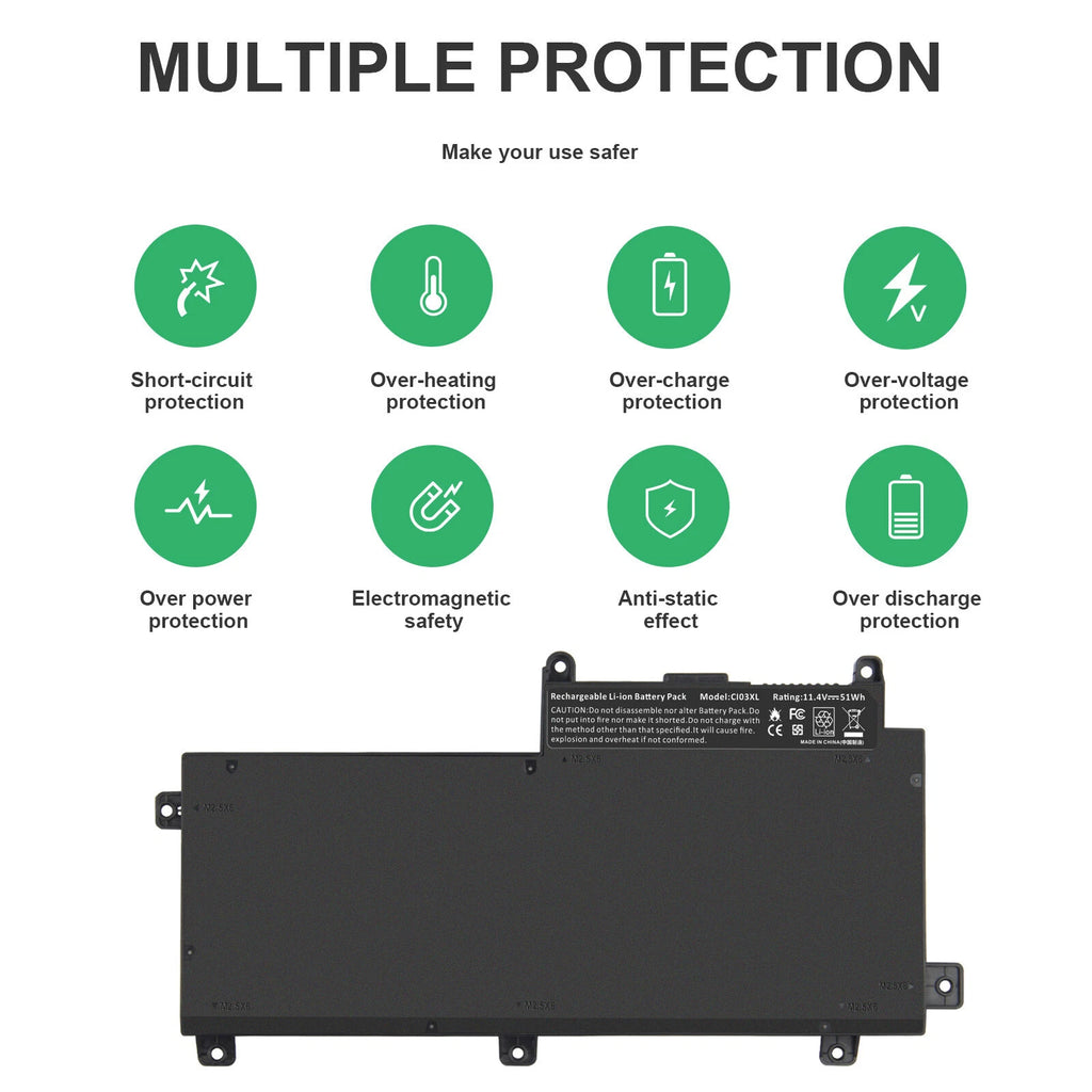 C103XL Battery For HP ProBook 640 G2,645 G2,650 G2,655 G2,HSTNN-UB6Q 51Wh