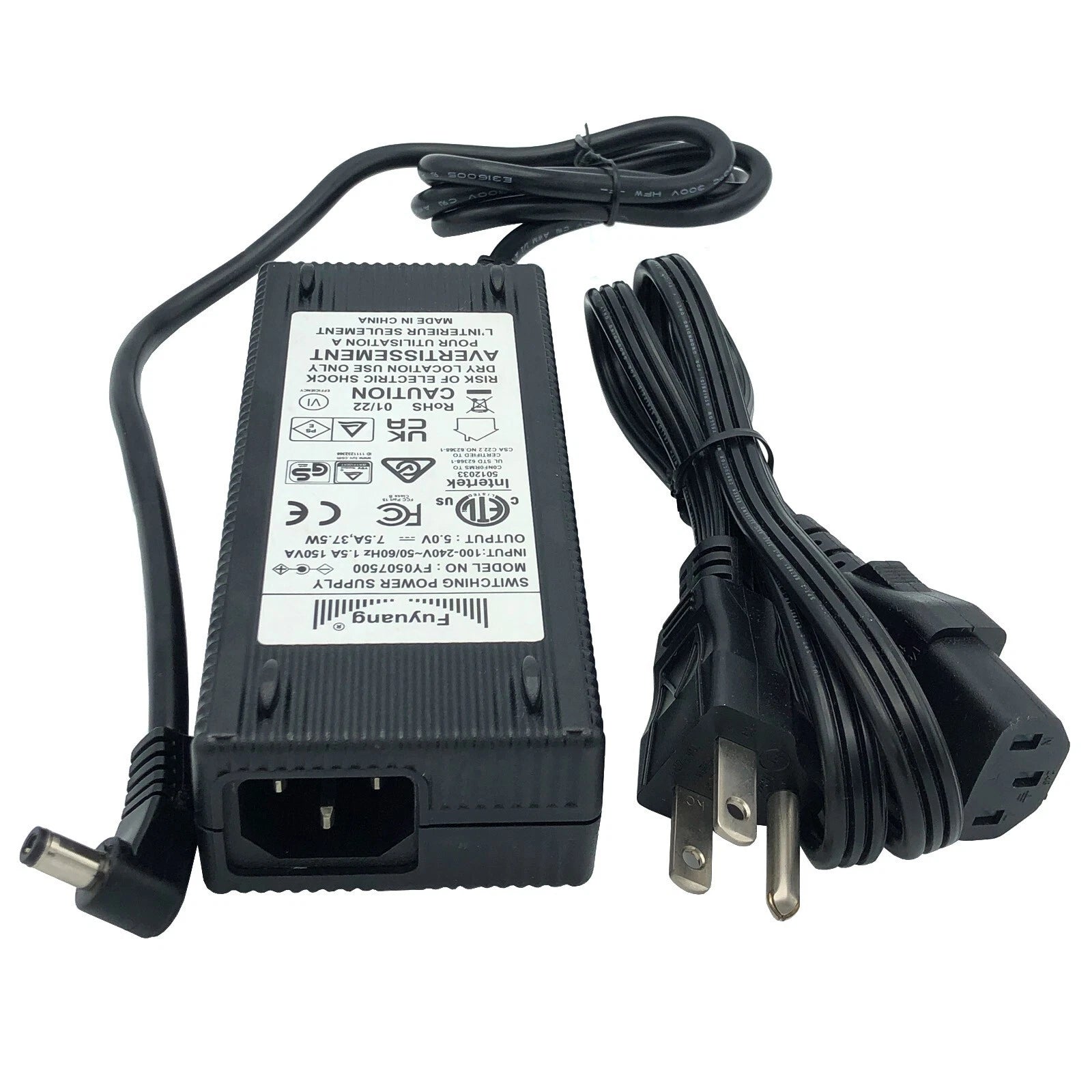 Brand NEW Original Fuyuang FY0507500 AC Adapter 5V 7.5A 37.5W 5.5x2.5mm