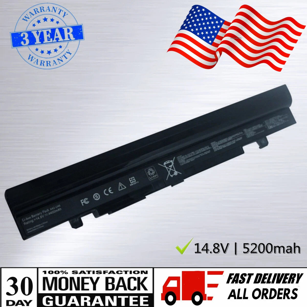 A32-U46 A41-U46 A42-U46 Battery for ASUS U56 U46 U46E U46J U46S U56E U56J U56S