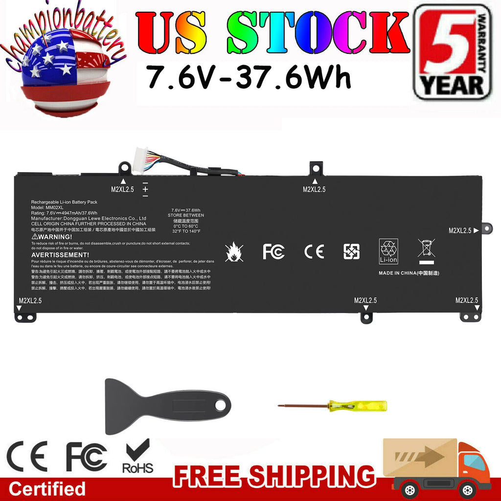 MM02XL Battery for HP Pavilion 13-AN0010NR 13-AN0012TU Series HSTNN-DB8U 4947mAh