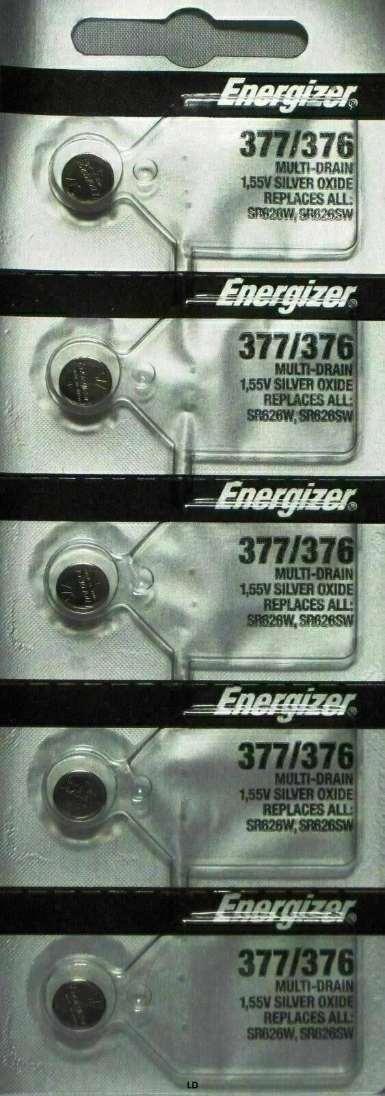 5 x FRESH Energizer 377 376 WATCH BATTERY SR626SW SR626W Silver Oxide Battery