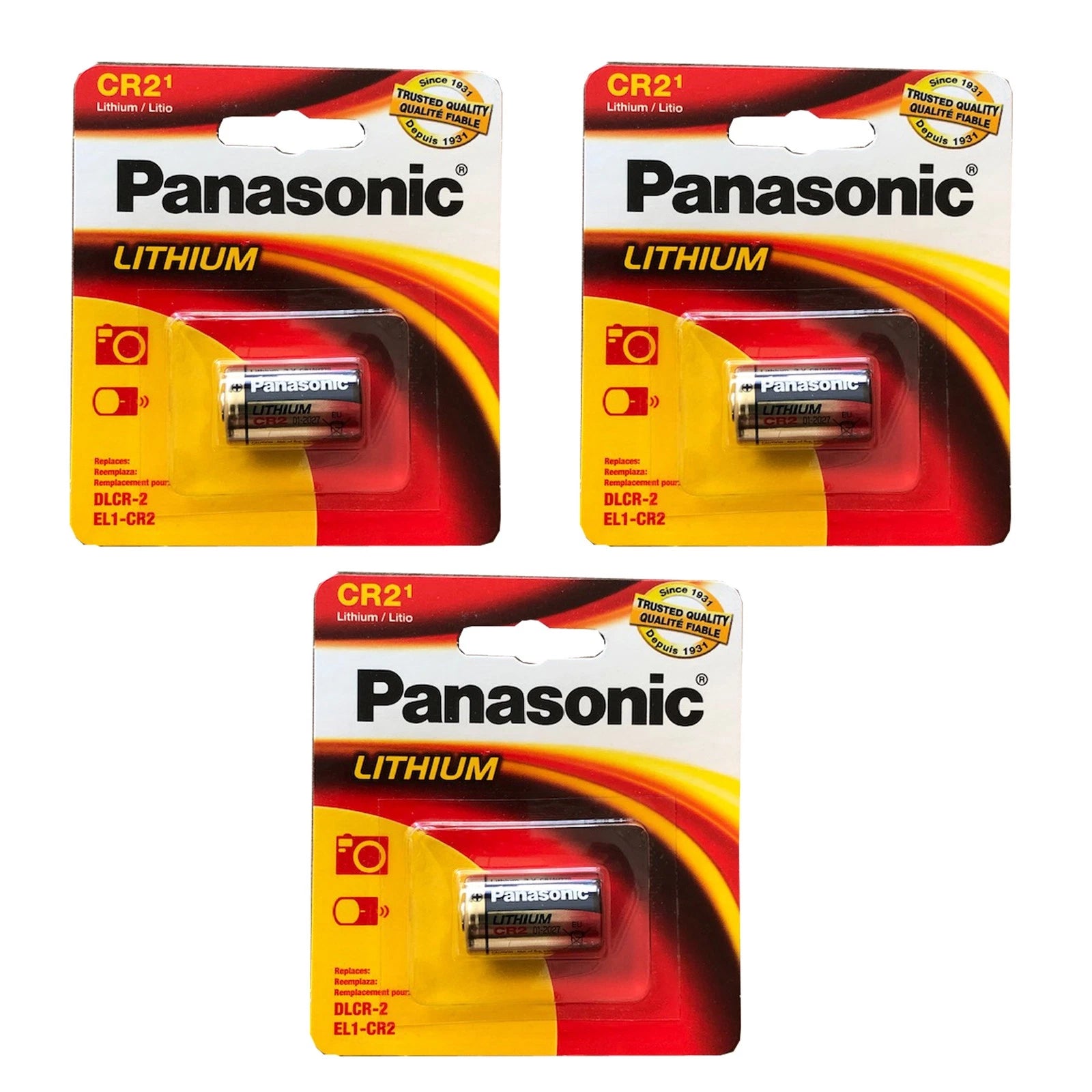 3x Panasonic 3V CR-2 Photo Lithium Battery ELCR2 EL-CR2 GPCR2 KCR2 KCR2-1 K-CR2