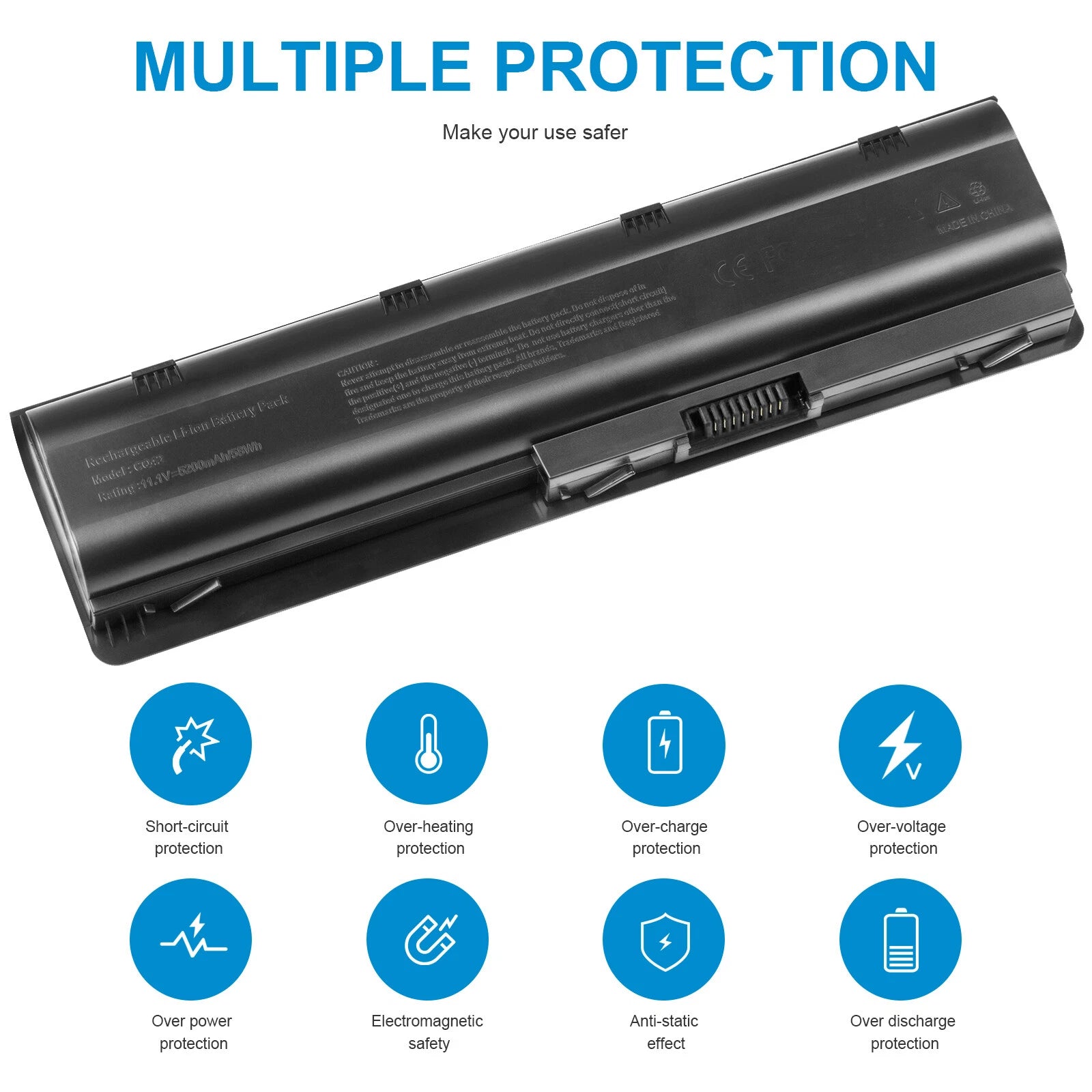 6Cell For HP Battery MU06 MU09 593553-001 593554-001 CQ32 CQ42 CQ43 dm4 g4 g6 g7
