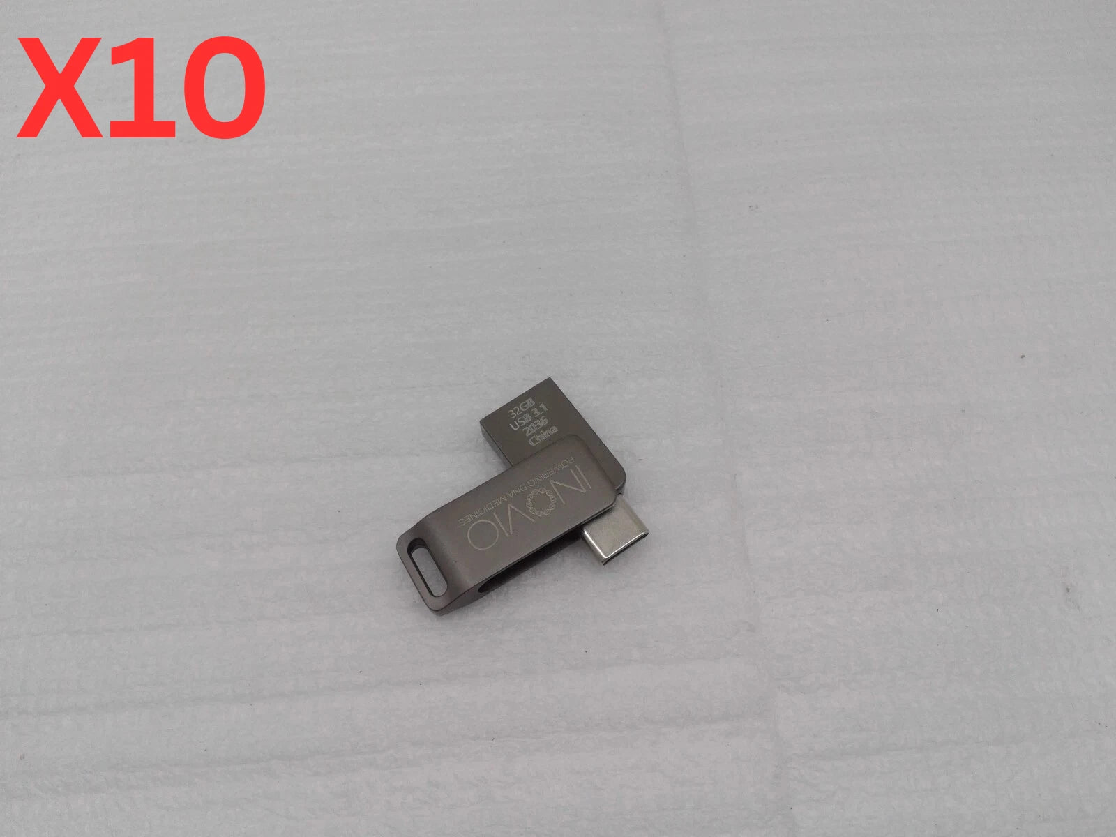 Lot of 10 INOVIO 32GB USB 3.0 & Type-C Flash Drive Dual Port Sticks C3-U3.1D2
