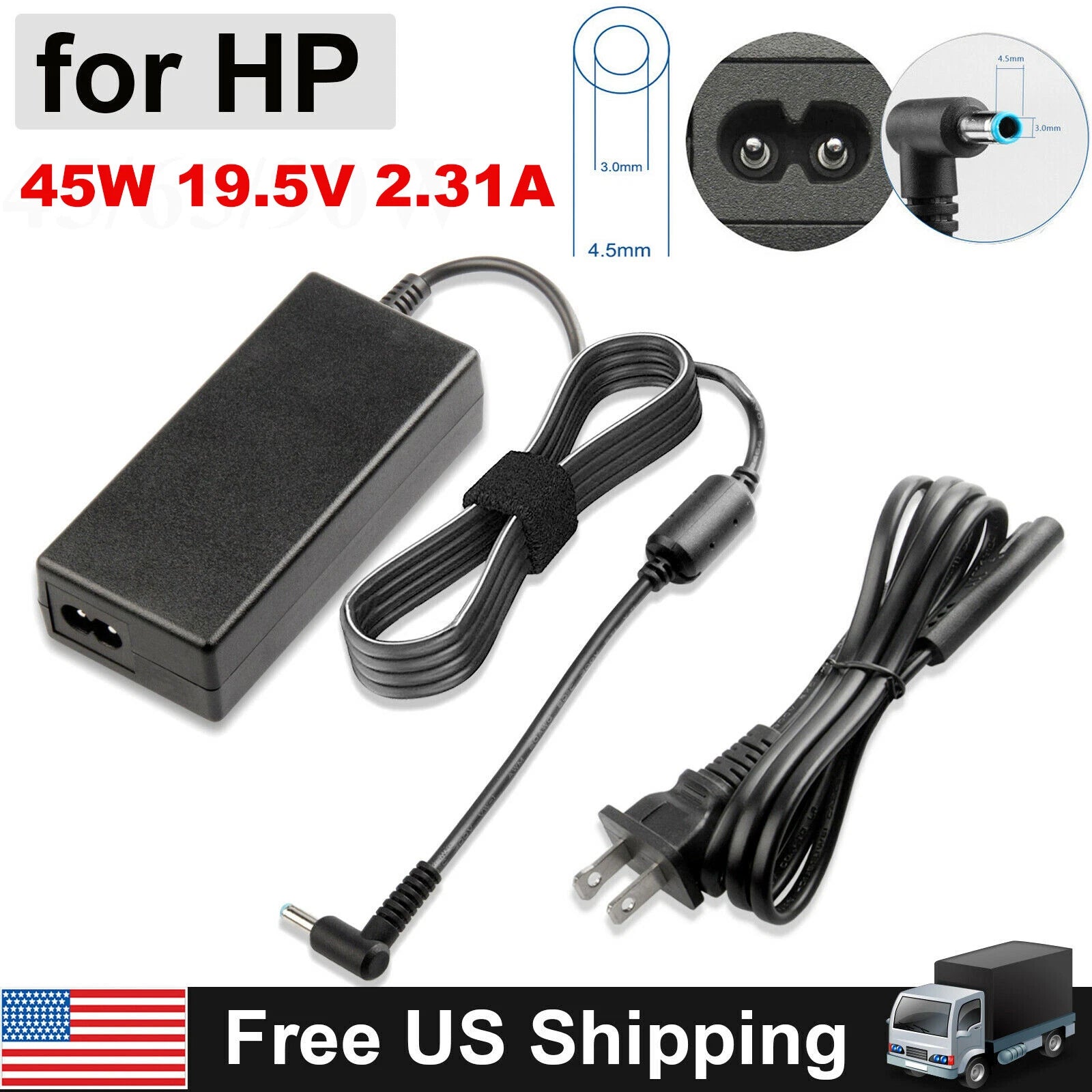 AC Adapter Charger For HP 15-ac121dx touchscreen rtl8188ee Laptop Power Supply