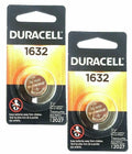 2 New Duracell CR1632 DL1632 Lithium Coin Cell Batteries 3V- USA Seller