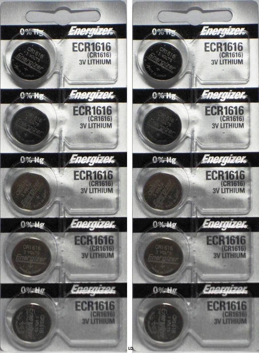 10 x Fresh ENERGIZER CR1616 BATTERY 3V LITHIUM Coin Cell CR 1616 DL1616 BR1616