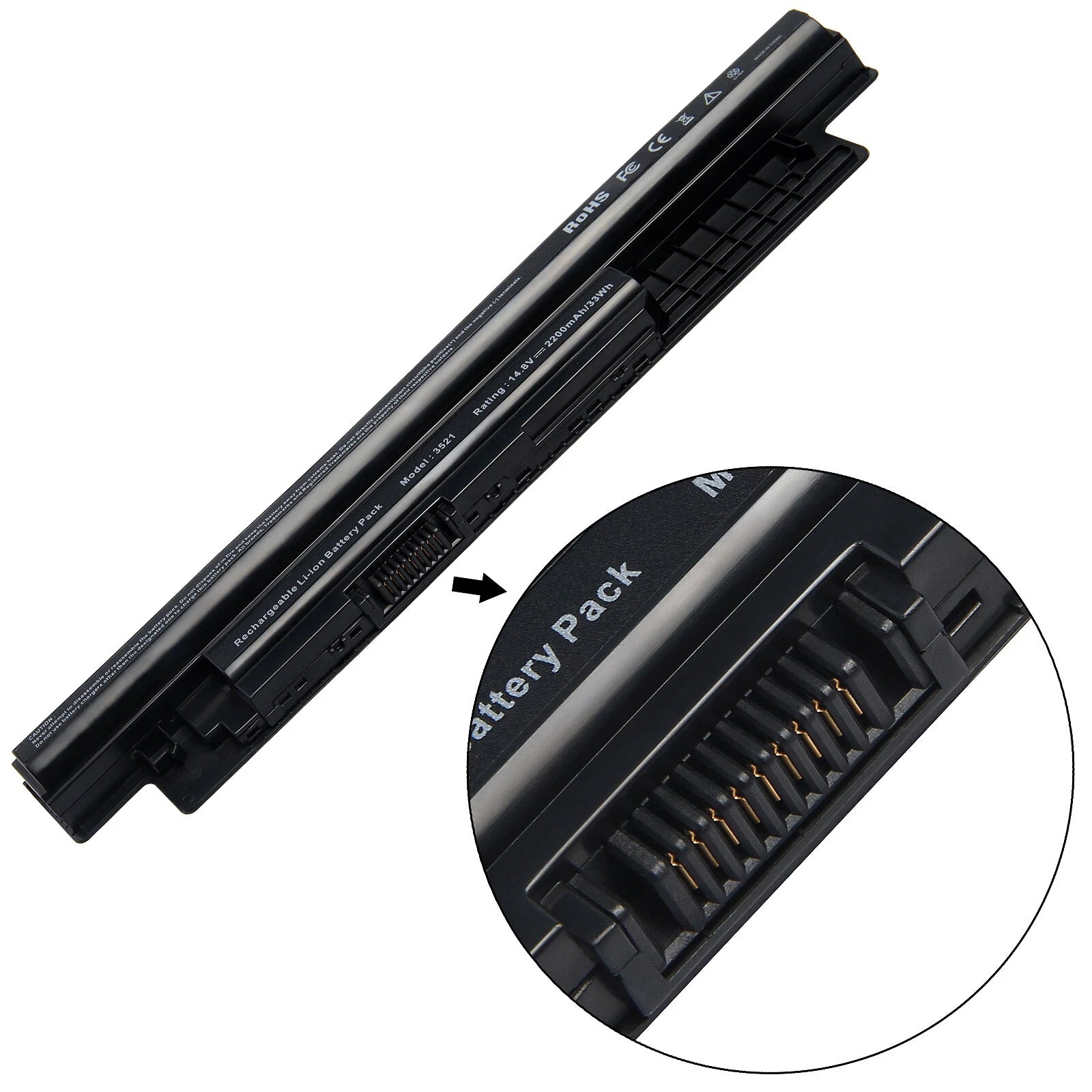 Battery XCMRD 14.8V For Dell Inspiron 14-3421, 15-3521 5521, 17-3721 5721