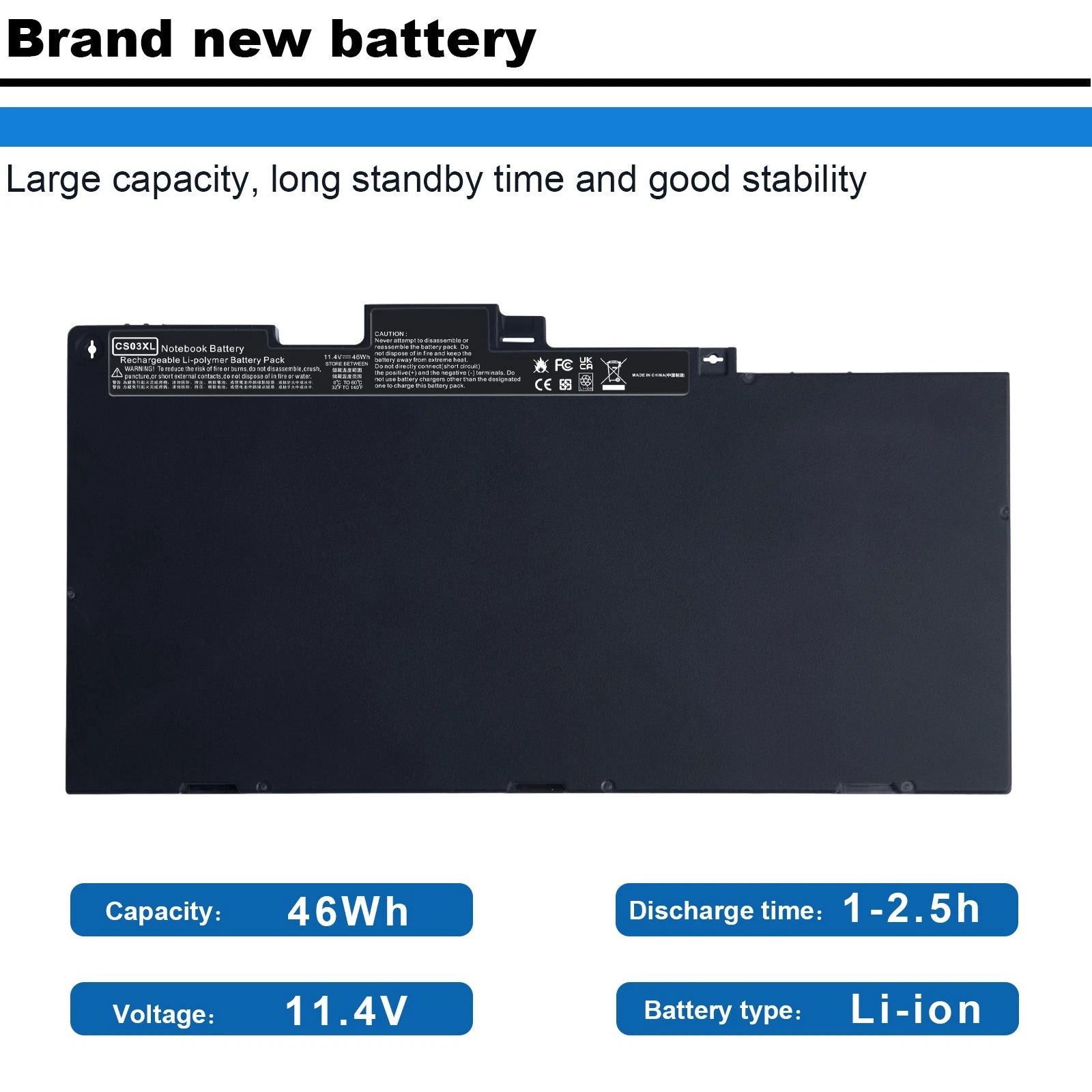 CS03XL Battery For HP EliteBook 745 755 840 850 G3 G4 854108-850 800513-001 46WH