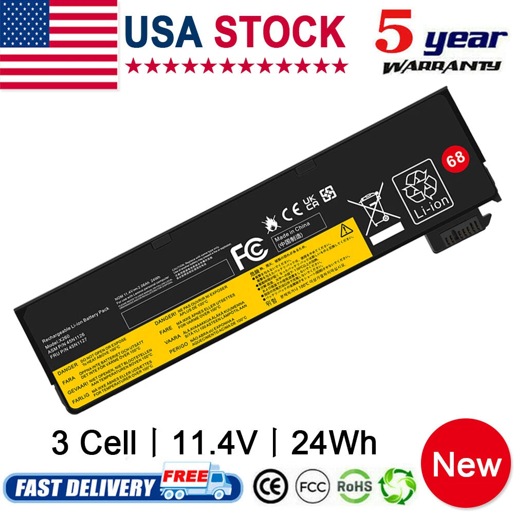 68 X240 Battery for Lenovo ThinkPad T440 T440S X260 X250 T450s 45N1126 45N1127