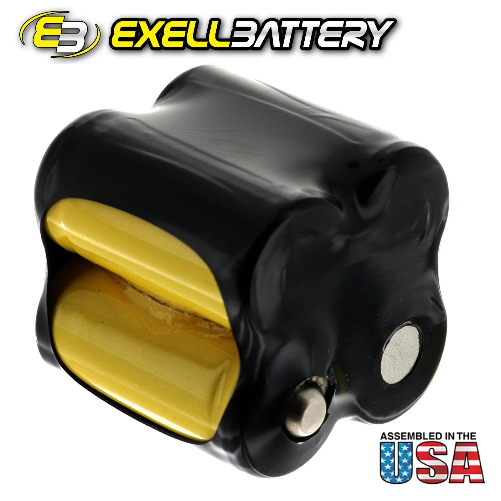 Exell Custom 4.8V 400 mAh 4x2/3AA Square Battery Pack with Button Top