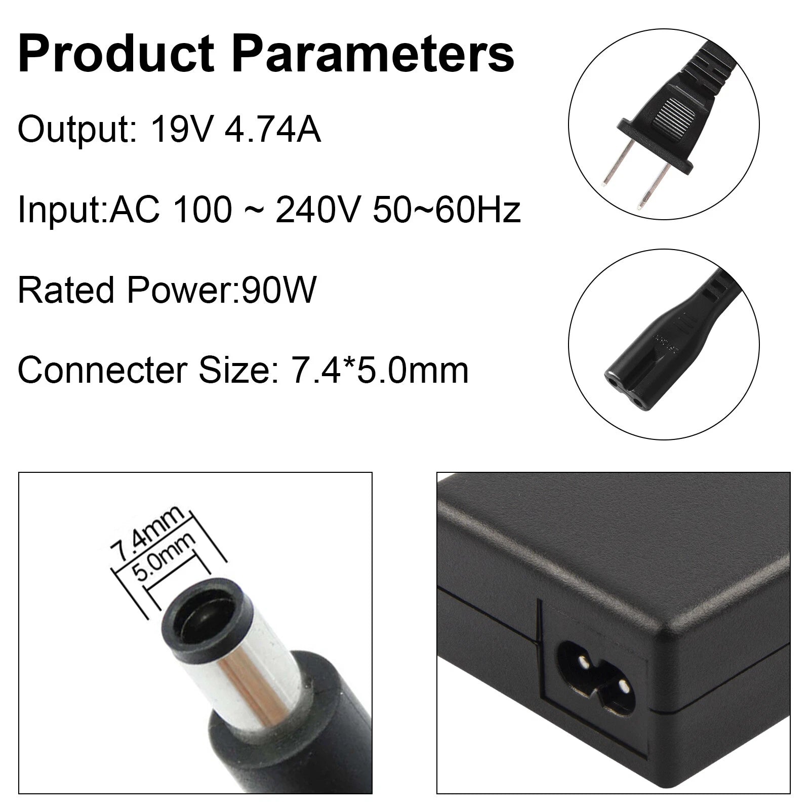 90W For HP Pavilion 23 All-in-One Desktop Charger AC Adapter Power Supply Cord