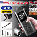 Car Cordless Tire Inflator Air Compressor 12V USB Rechargeable Battery 150PSI