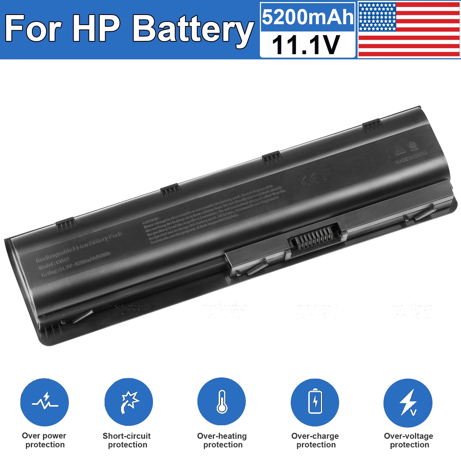 Laptop Battery for HP Pavilion DV7 DV6 DV5 G6 G7 DM4 G72 593553-001 CQ42 CQ43 US