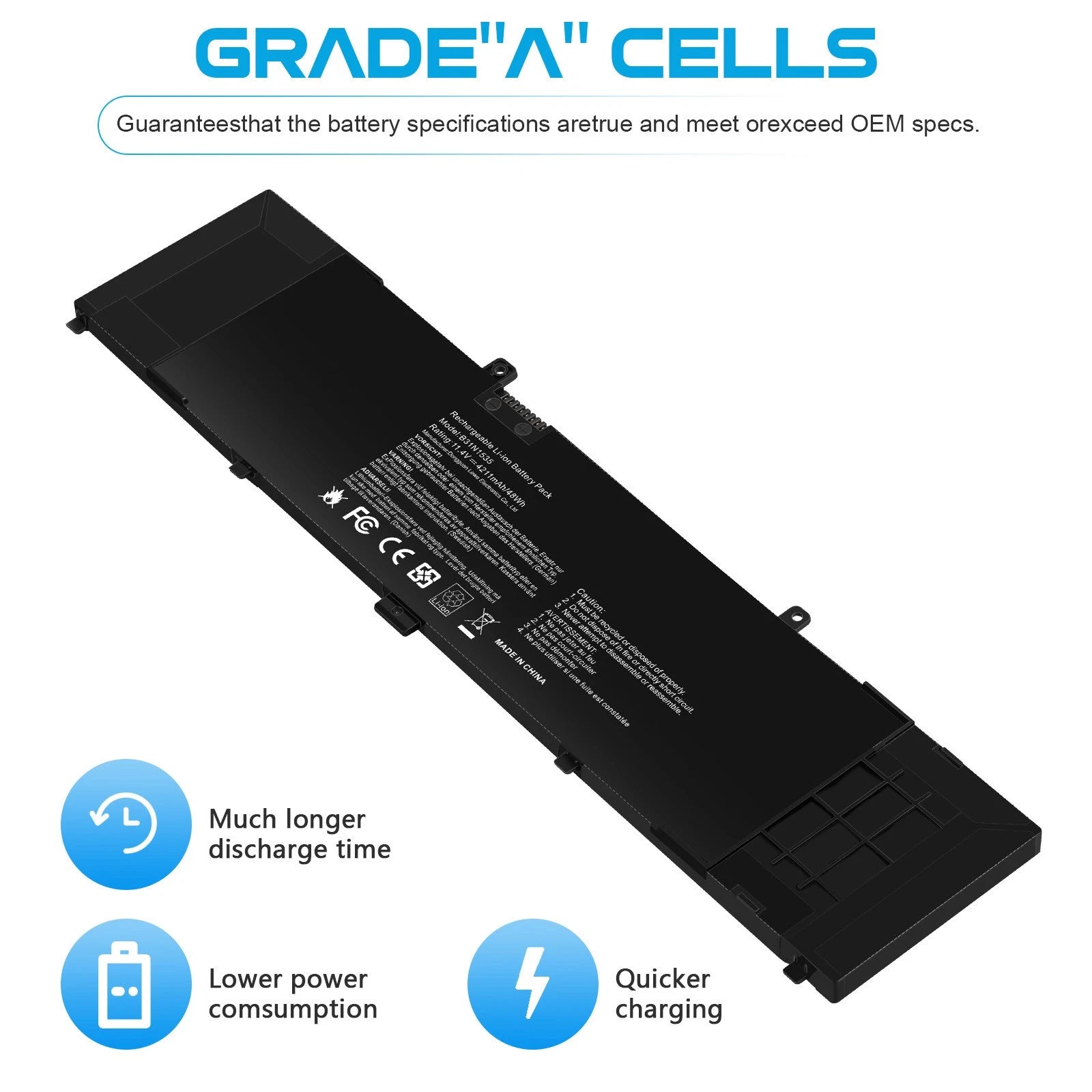 ?B31N1535 Battery For Asus Zenbook UX310 UX310UA UX310UQ UX410UA UX410UQ 48Wh