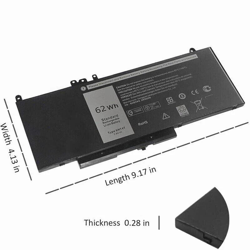 6MT4T Battery/Charger for Dell Latitude E5470 E5570 79VRK 7V69Y TXF9M Notebook