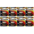 8 x Panasonic CR-P2 (223A) 6 Volt Lithium Batteries (On a Card)