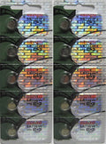 10 Maxell 396 SR726W Button Cell Batteries Hologram