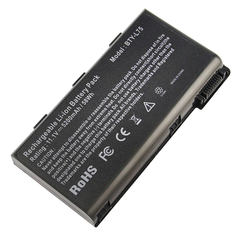 Battery for MSI BTY-L74 BTY-L75 MS-1682 A5000 A6000 91NMS17LD4SU1 91NMS17LF6SU1