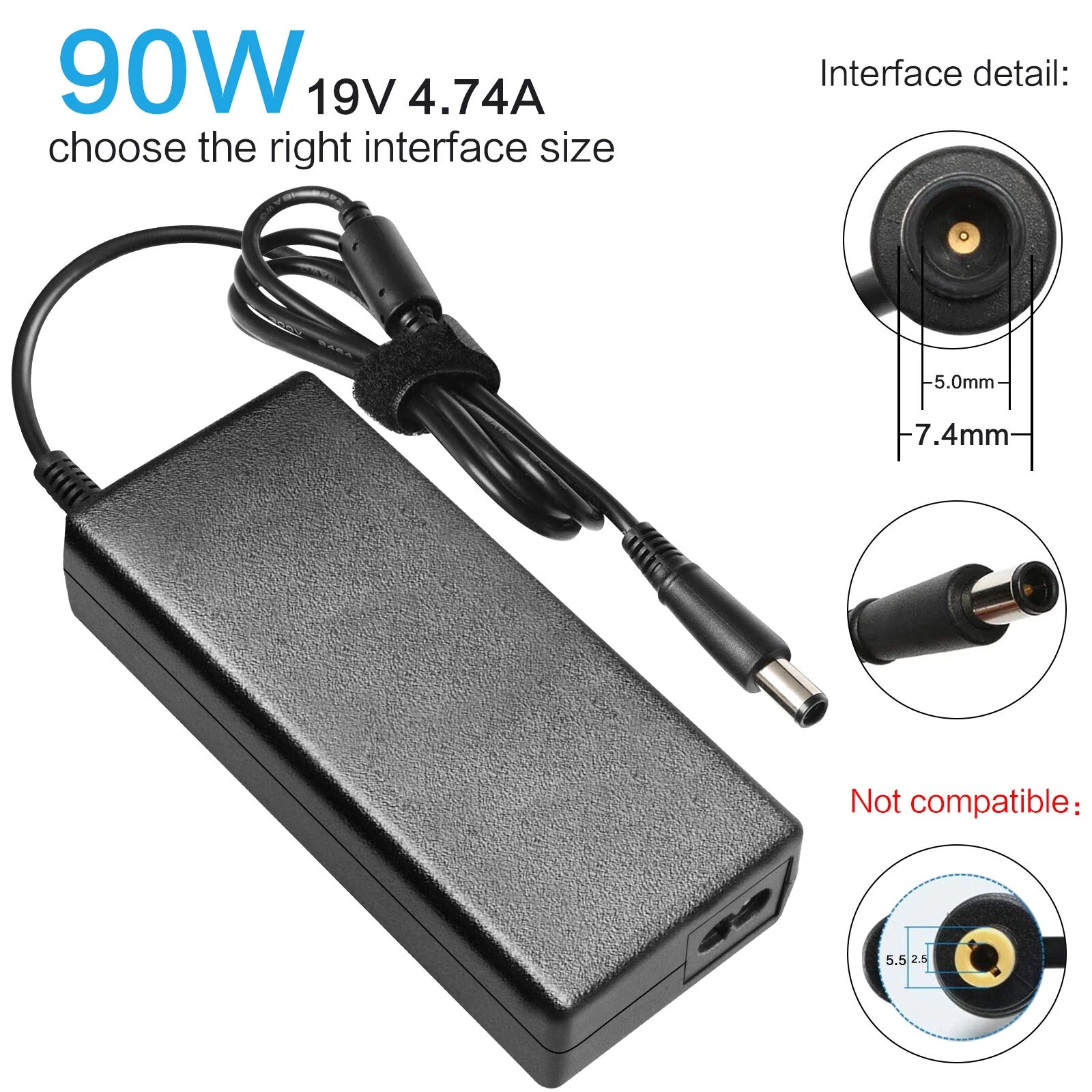 90W AC Adapter Charger For HP Pavilion DV4 DV5 DV6 DV7 G61 G60 G62 Power Supply