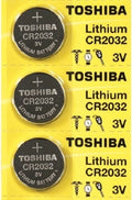3 Toshiba CR2032 3V Lithium Coin Battery 2032 DL2032 Batteries
