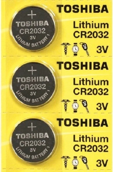 3 Toshiba CR2032 3V Lithium Coin Battery 2032 DL2032 Batteries