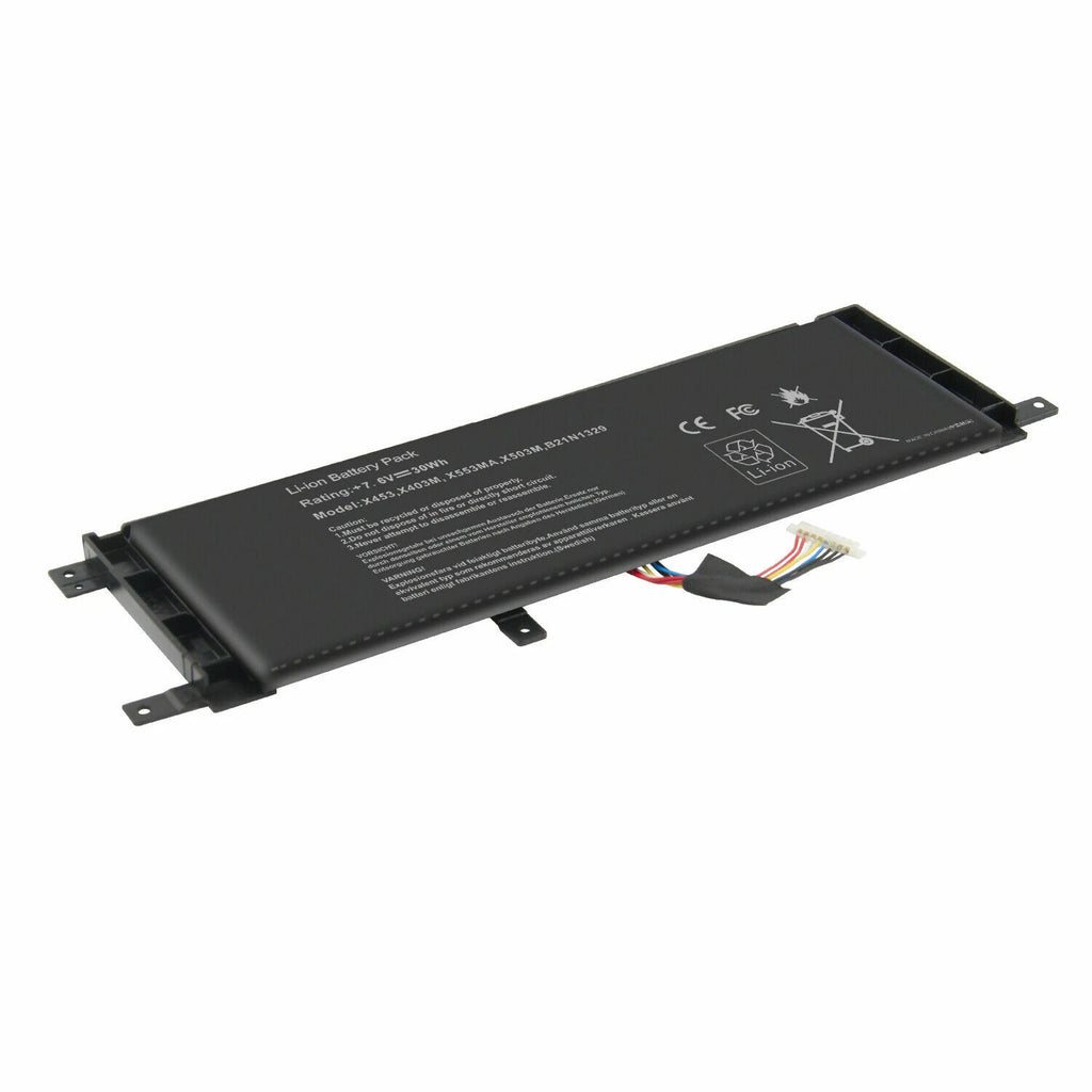 Battery For Asus B21N1329 BAT-ASX453 7.6V 30Wh Laptop X553M X553MA X453 X453MA