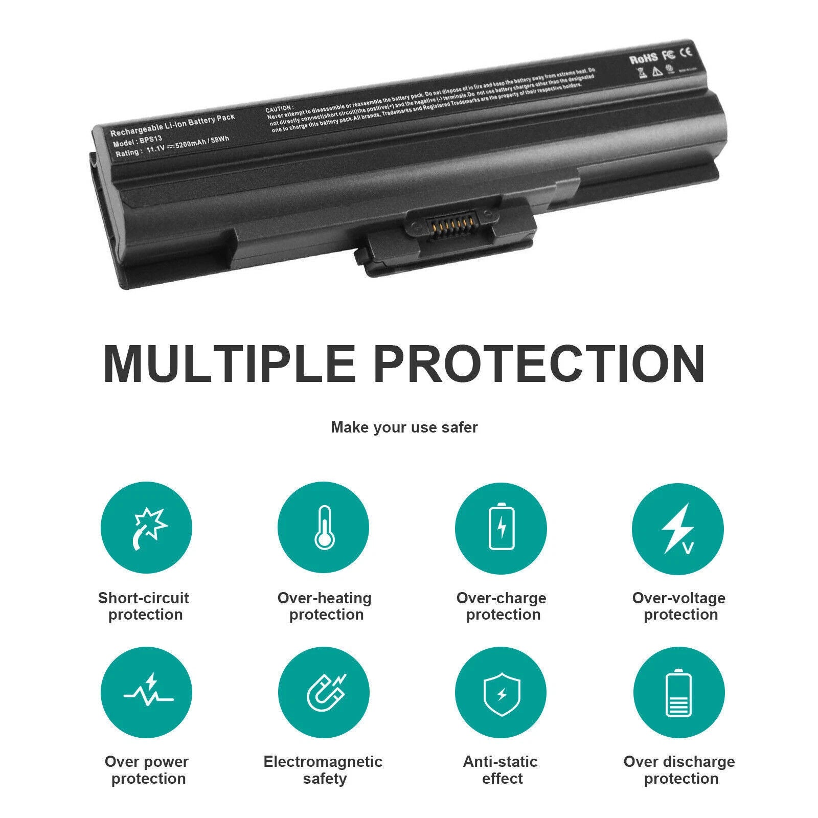 Battery for Sony PCG-7171L, PCG-7172L, PCG-7173L, PCG-7174L, PCG-7184L PCG-7185L