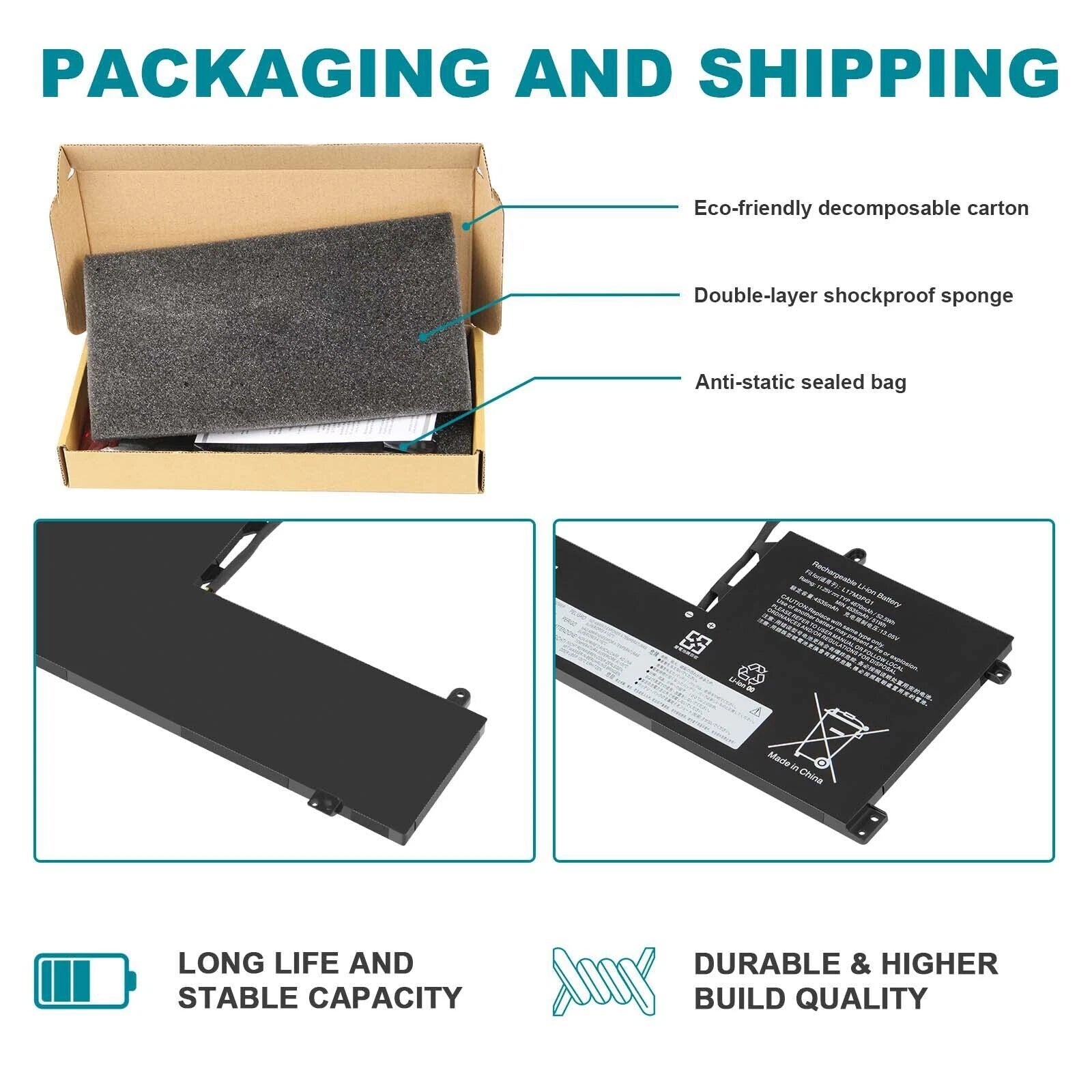 L17C3PG1 Battery For Lenovo Legion Y530 Y545 Y540 Legion Y7000P Series 52.5Wh