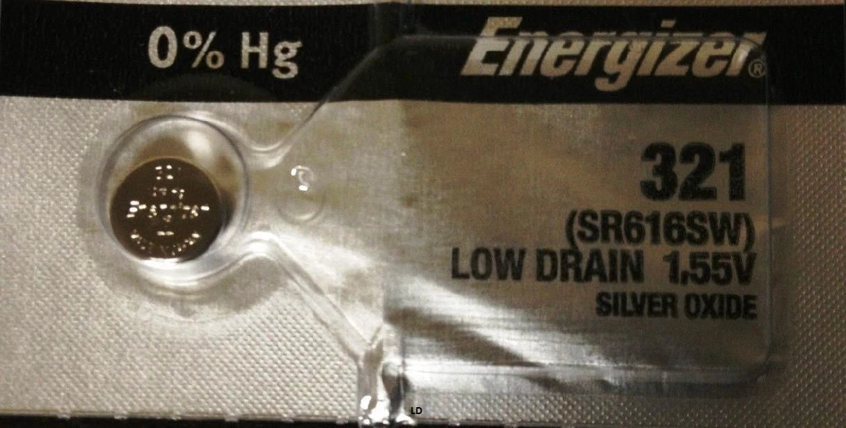 ENERGIZER 321 SR616SW SR616 SILVER OXIDE (2piece) Watch Battery AuthorizedSeller