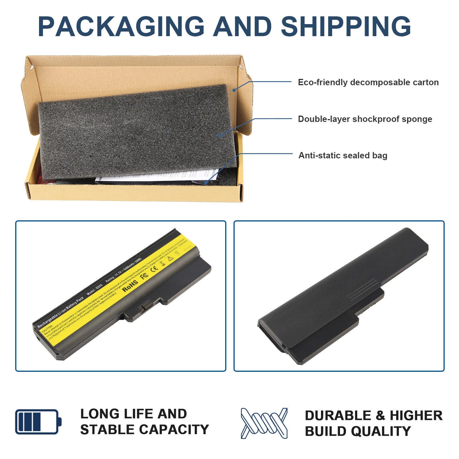 6Cell Battery for Lenovo IdeaPad G430 G450 G455 G530 G550 G555 B460 B550 42T4729
