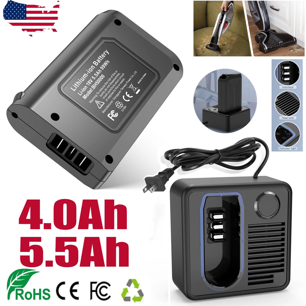 Charger / Battery for Hoover LINX 18V BH50000 Lithium 5.5Ah 4Ah Cordless Vacuum