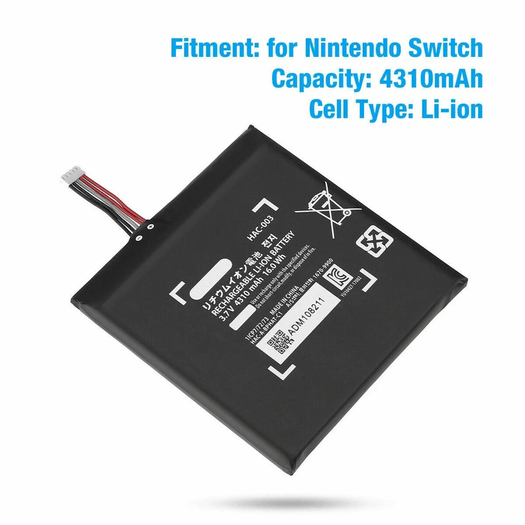 New 4310mAh Rechargeable HAC-003 Replacement Battery for Nintendo Switch Console