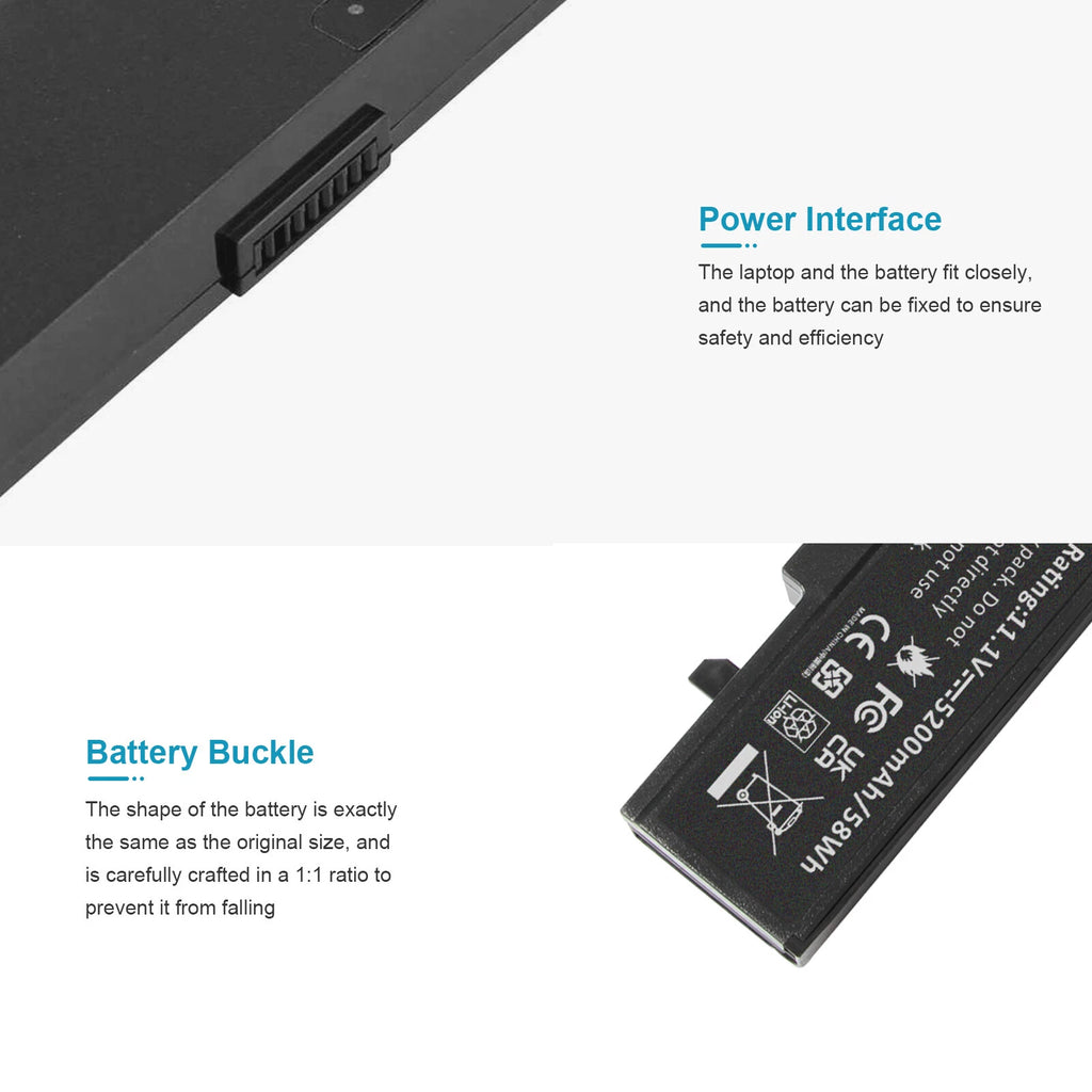 R580 Laptop Battery for Samsung 6Cell AA-PB9NC6B AA-PB9NS6B R428 R780 R730 RV511