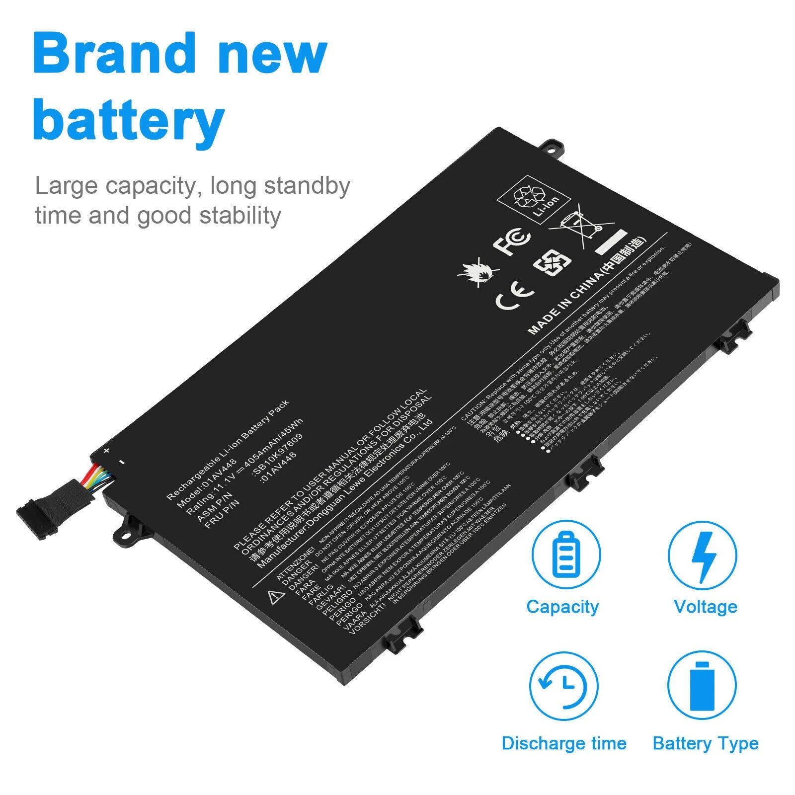L17L3P51 Battery For Lenovo ThinkPad E480 E485 E495 E580 E585 E490 E590 45Wh