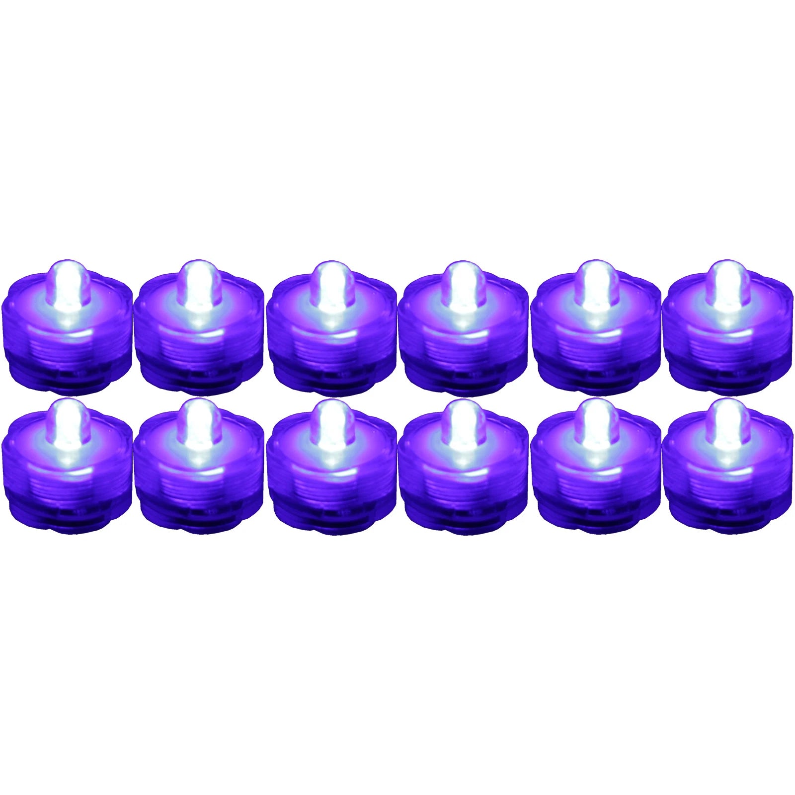 LED Tea Light Submersible Waterproof Battery ~ Wedding Decoration ~ PURPLE 12 Pa