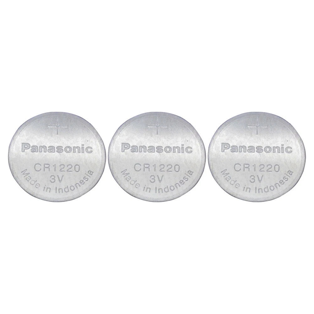 [ 3 pcs ] -- Panasonic Cr1220 3v Lithium Coin Cell Battery Dl1220 Ecr1220