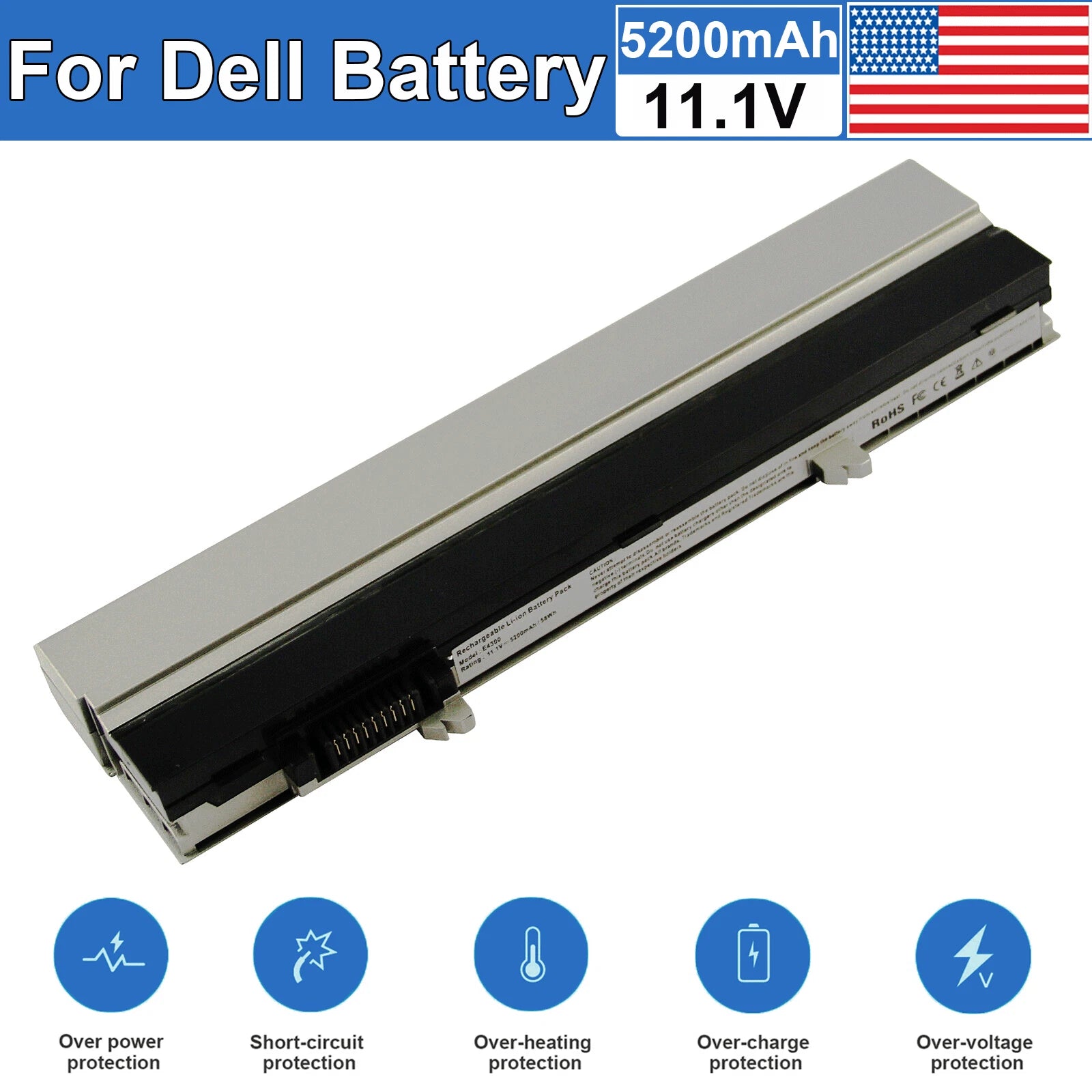 Battery for Dell Latitude E4300 E4310 E4400 HW905 XX337 312-0822 312-0823 FM332