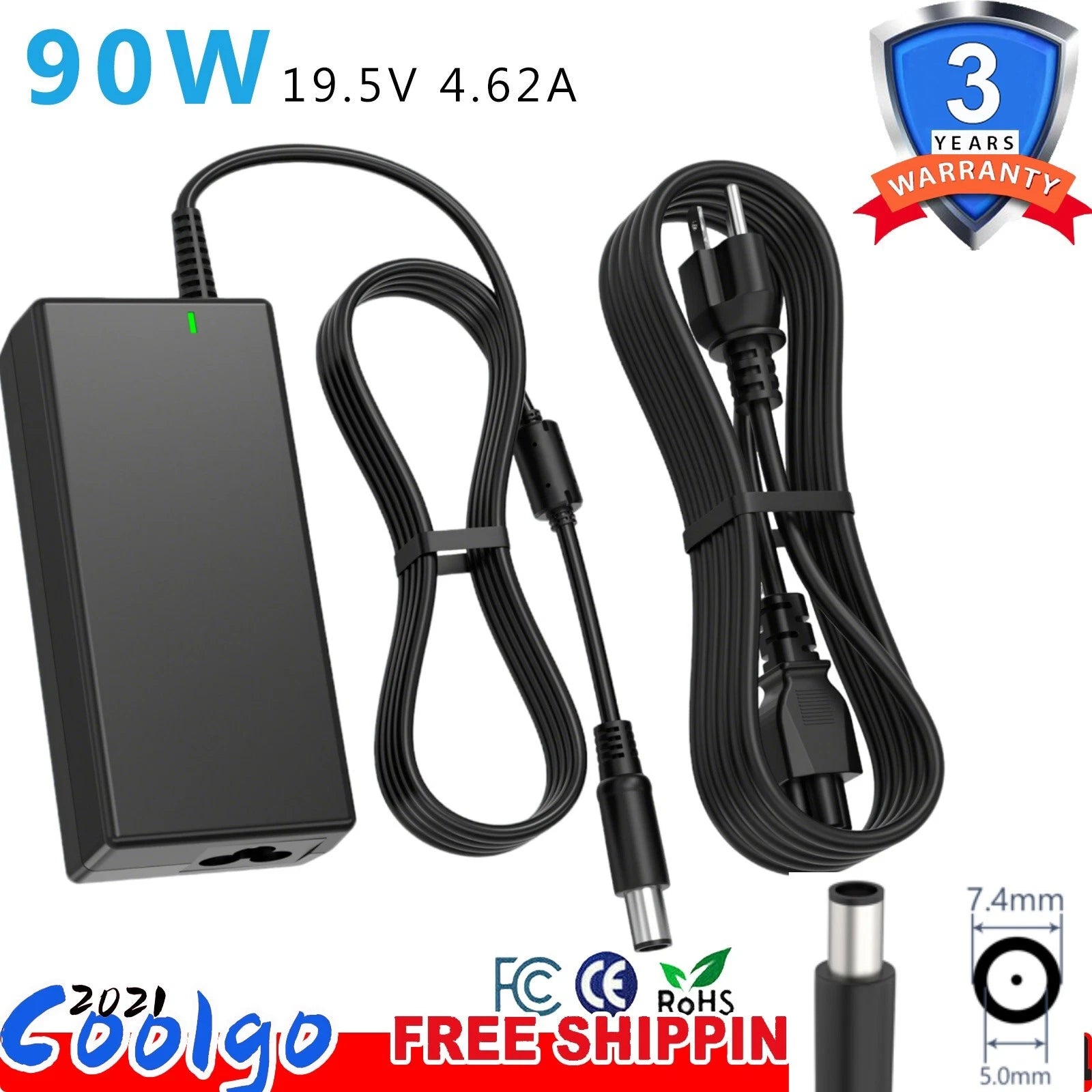 65W AC Adapter Charger Power Cord for Dell Latitude E5570 E5270 5480 7280 3380