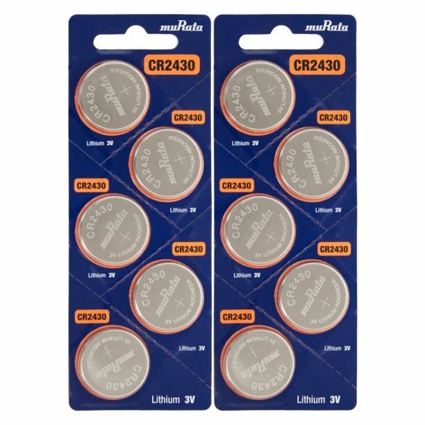 10 Pk Murata CR2430 Lithium 3v Coin Cell Batteries CR 2430, Replaces Sony