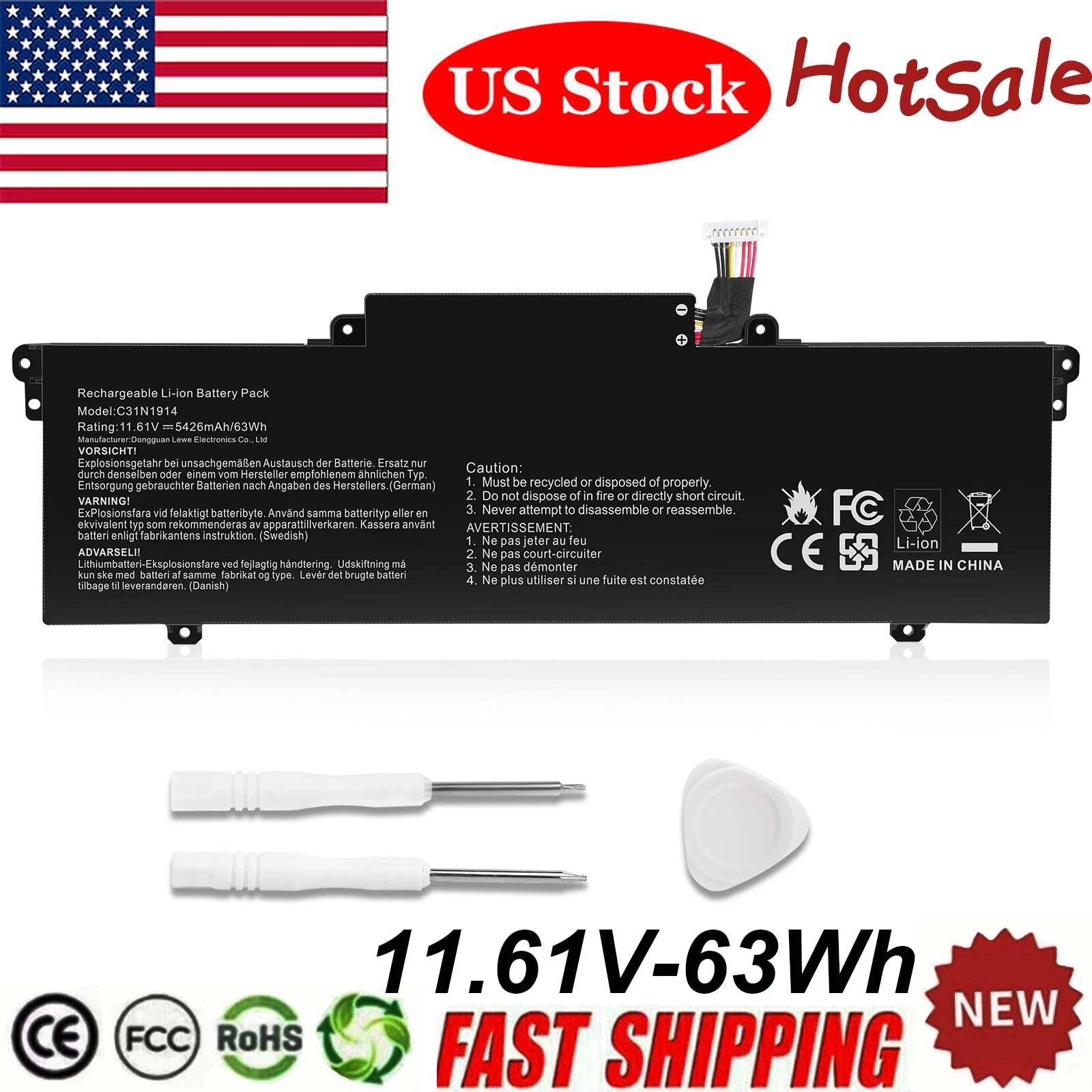 C31N1914 New Battery for Asus ZenBook 14 UX435EA UM425QA UX425UG UX435EG UM425UG