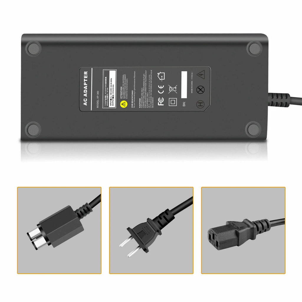Fast Charger 12V 10.83A AC Adapter Power Supply Cord for Microsoft Xbox 360 Slim